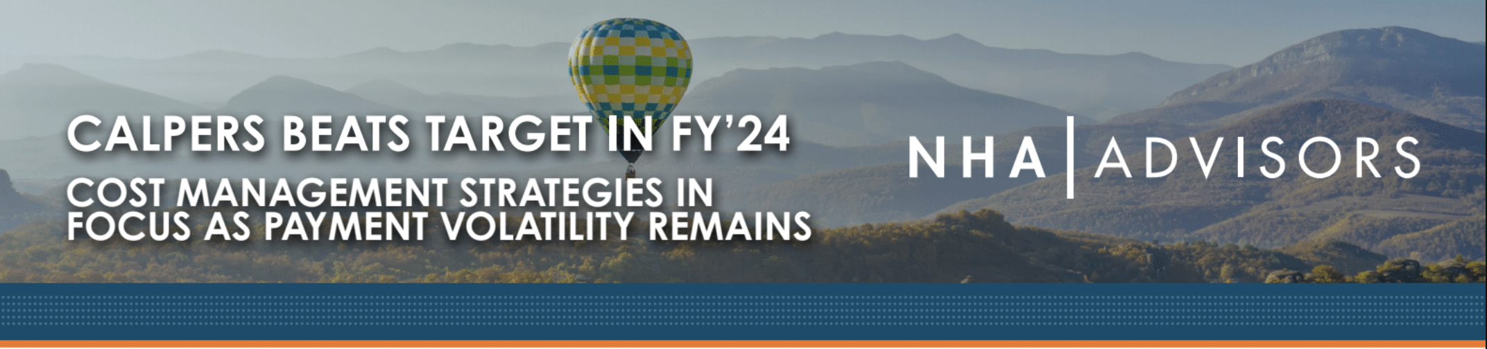 Article title with picture of hot air balloon over mountains